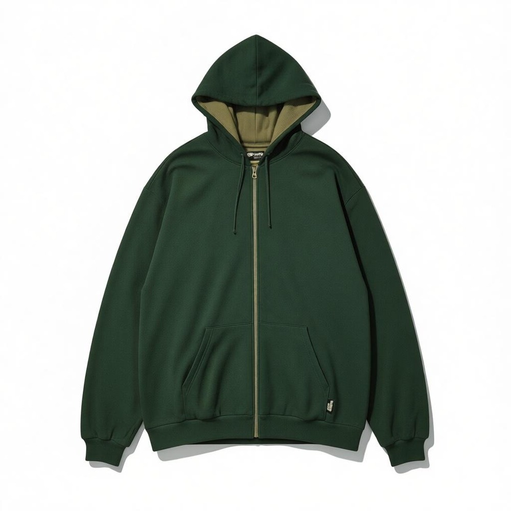 Guide Series Men's 2XLT Forest Green Thermal Waffle Lined Full Zip Hoodie Jacket